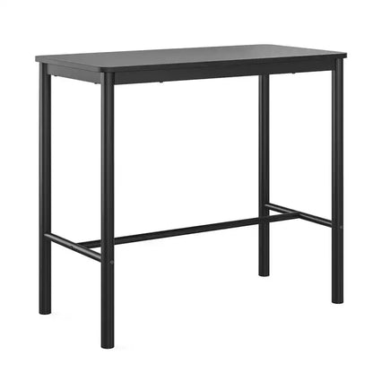 Bureau debout rectangulaire Okak avec cadre en métal, bureau d'ordinateur avec grand plateau, bureau pour salon, chambre, bureau d'étude
