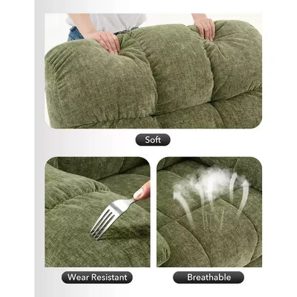 Fauteuil inclinable surdimensionné pivotant à 360°, capacité de poids 136 kg, fauteuils inclinables manuels extra larges, fauteuil paresseux simple en chenille