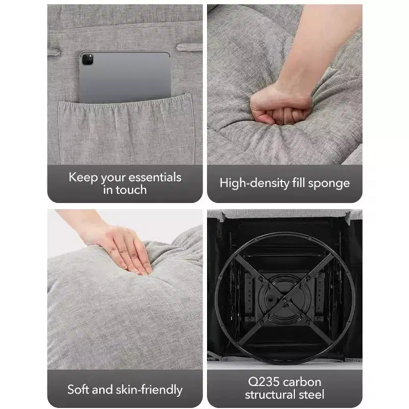 Fauteuil inclinable surdimensionné pivotant à 360°, capacité de poids 136 kg, fauteuils inclinables manuels extra larges, fauteuil paresseux simple en chenille