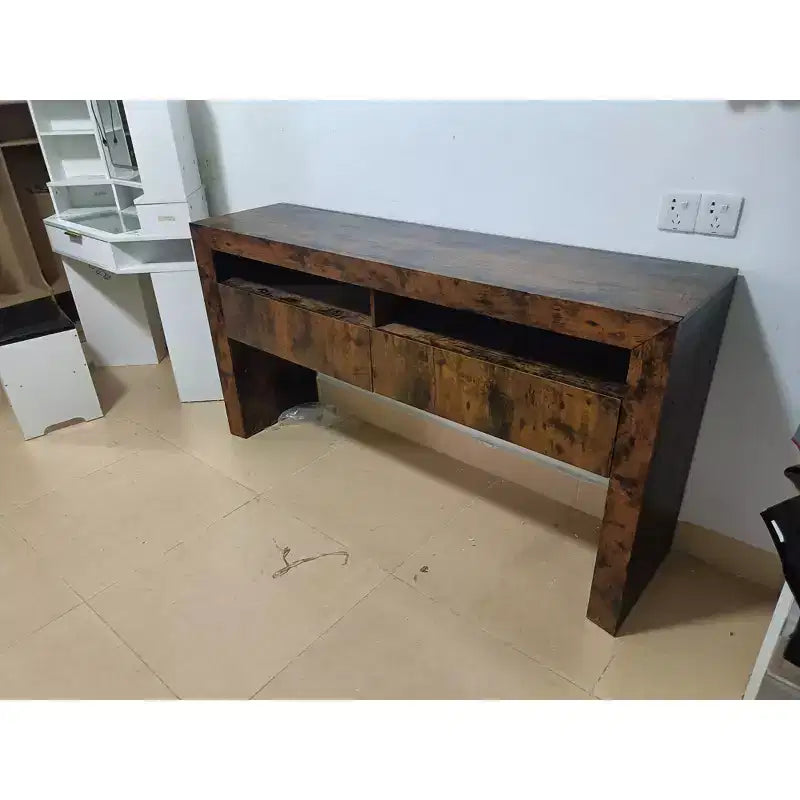 Console biseautée avec tiroirs
