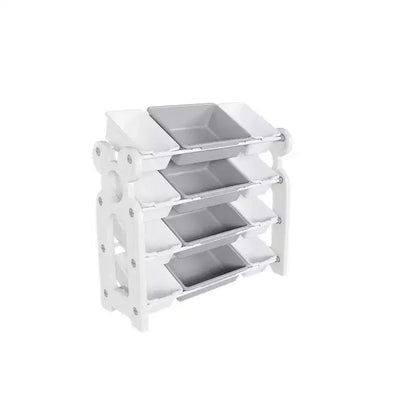 Whisen Meuble de rangement pour jouets d'enfants, Organisateur de jouets, Étagère à livres pour enfants avec 2 niveaux, Rangement de jouets avec 12 bacs de rangement