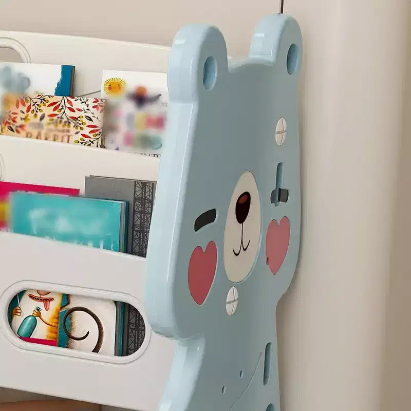 Whisen Meuble de rangement pour jouets d'enfants, Organisateur de jouets, Étagère à livres pour enfants avec 2 niveaux, Rangement de jouets avec 12 bacs de rangement
