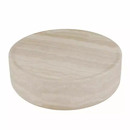 Table basse ronde en fibre de verre, Pièce maîtresse moderne, Aucun assemblage requis, Pour salon ou bureau