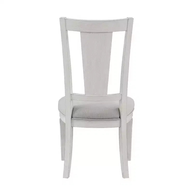 Royal Hampton Kate, ensemble de 2 chaises de salle à manger de 61 cm, lin gris clair, cadre en bois blanc