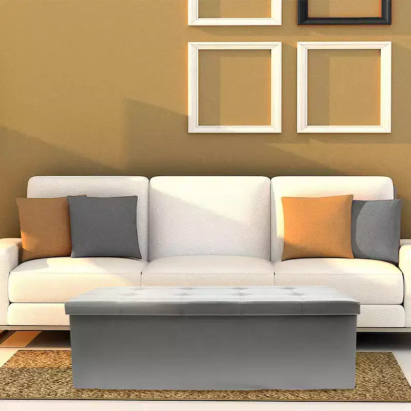 Banc de rangement en similicuir Sorbus 43 pouces - pour chambre à coucher, entrée, table basse, bout de lit, repose-pieds, pouf