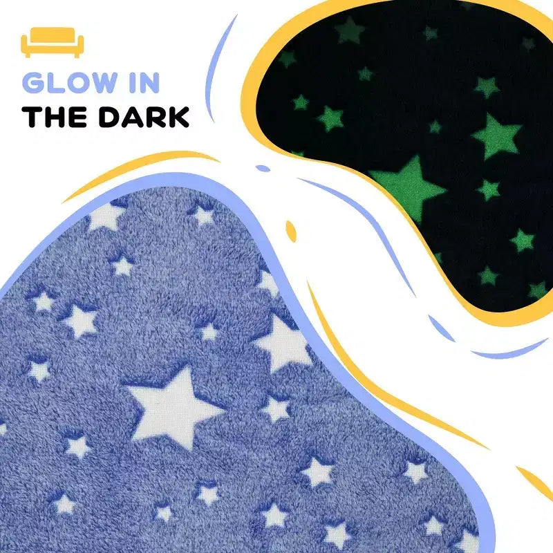 Canapé Whisen pour enfants et tout-petits, canapé pour enfants, canapé bébé rembourré avec étoiles lumineuses pour 18-36 mois - Bleu