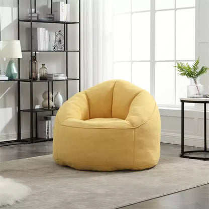 Pouf poire, Fauteuil poire avec garnissage en mousse haute densité et repose-pieds, Fauteuil d'appoint moderne avec ottoman