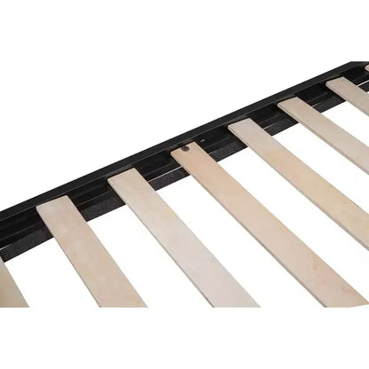 Bellemave Lits superposés jumeaux en métal avec panneaux de ventilation et barrières de sécurité, sans bruit, adaptés aux adolescents, noirs
