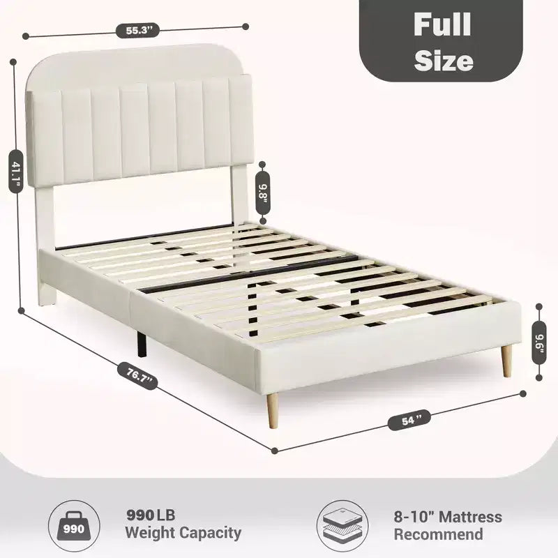 Lit enfant, cadre de lit simple rembourré avec tête de lit de rangement et sommier à lattes, rembourré en velours, adapté aux lits pour garçons et filles