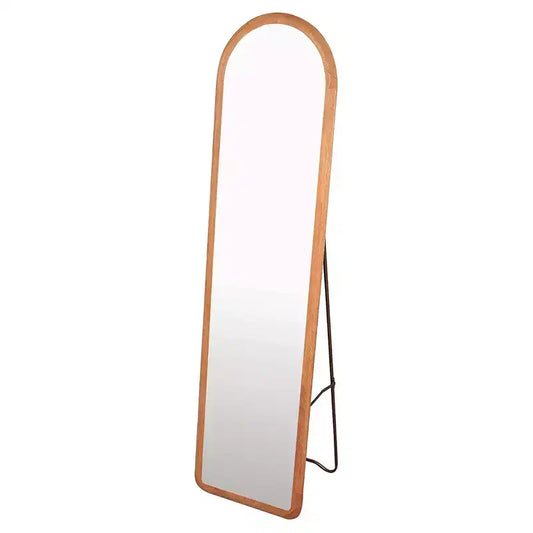 COZAYH Arched Full Length Mirror with Stand, Solid Wood Frame, 59.5 x 16 Inch