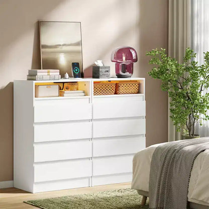 Commode à 4 tiroirs, Commode moderne, Meuble de rangement pour chambre, salon, entrée