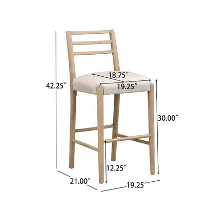 Christopher Knight Home Acosta Tabourets de bar modernes en bois d'hévéa avec dossier en échelle (lot de 2)