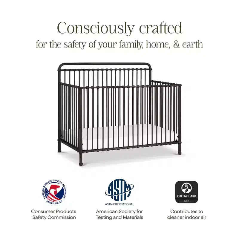 Lit de bébé convertible 4-en-1 en métal Winston Namesake