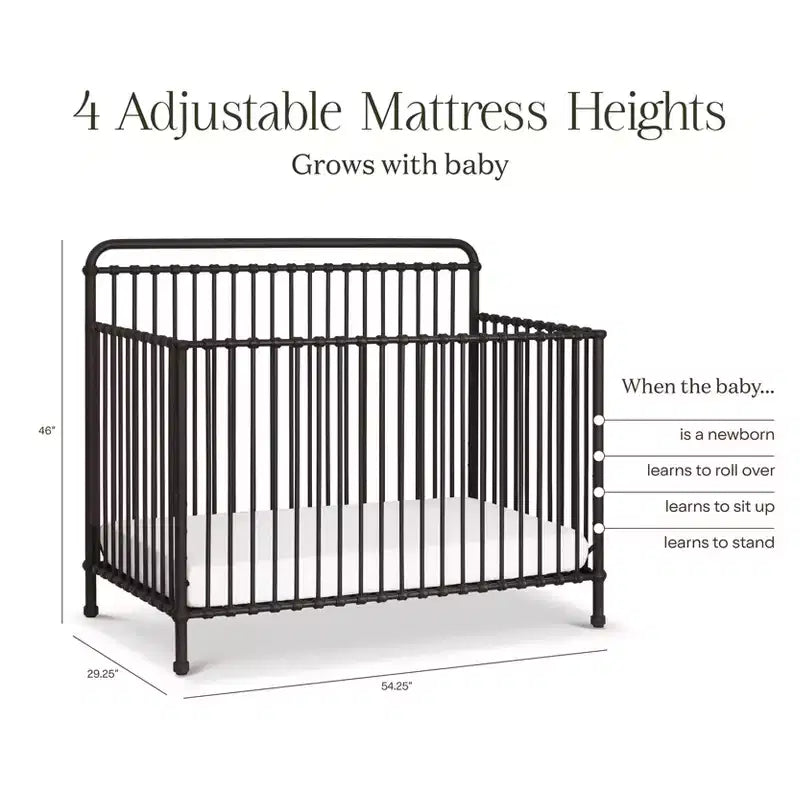 Lit de bébé convertible 4-en-1 en métal Winston Namesake