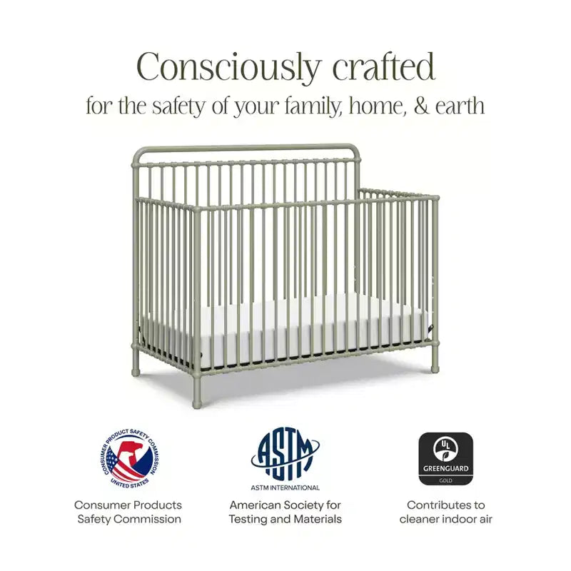 Lit de bébé convertible 4-en-1 en métal Winston Namesake