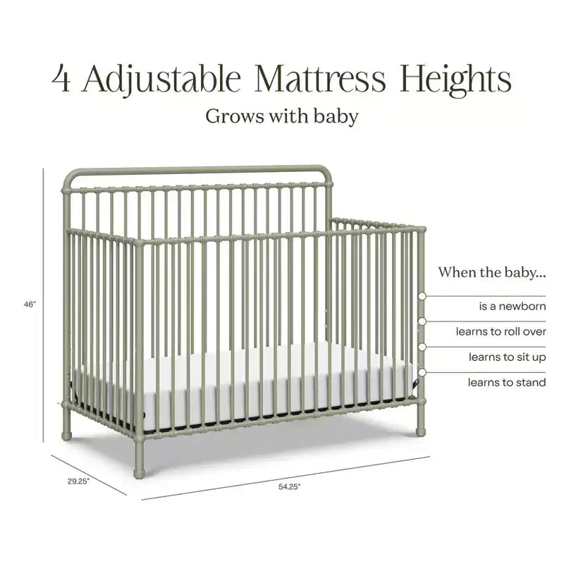 Lit de bébé convertible 4-en-1 en métal Winston Namesake