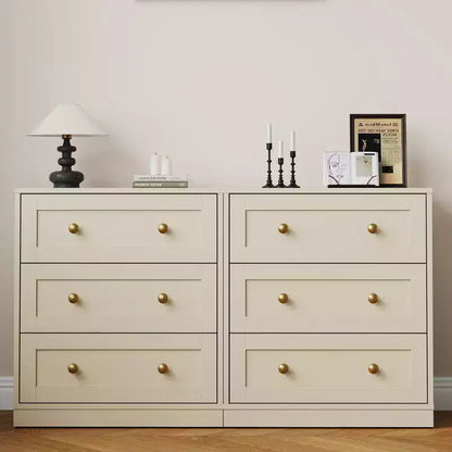 Table de chevet Heynemo à 3 tiroirs, Table de chevet spacieuse avec poignées rondes dorées, Table d'appoint moderne en bois, Commode d'appoint pour chambre à coucher
