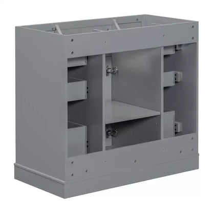 Meuble de salle de bain, meuble sous vasque de 91 cm avec 6 tiroirs, étagère réglable, meuble sous vasque sur pied