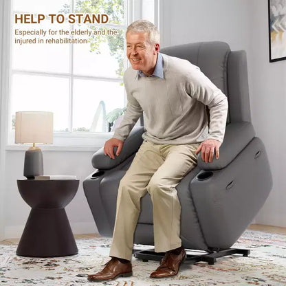 Fauteuil inclinable électrique en cuir PU de 41,7 po, inclinable réglable, canapé simple ergonomique, pour salon