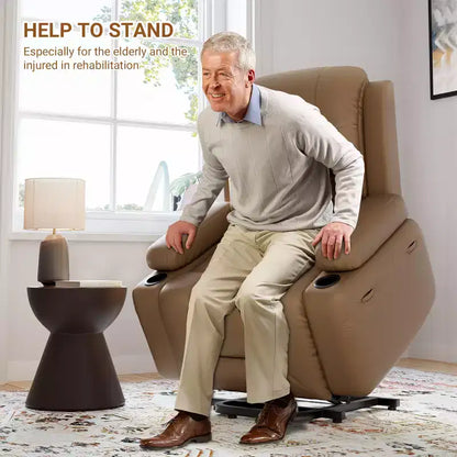 Fauteuil inclinable électrique en cuir PU de 41,7 po, inclinable réglable, canapé simple ergonomique, pour salon