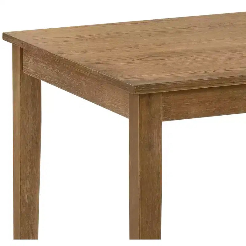 GDFStudio Munro Ensemble de salle à manger 5 pièces en tissu et hévéa avec chaises rembourrées