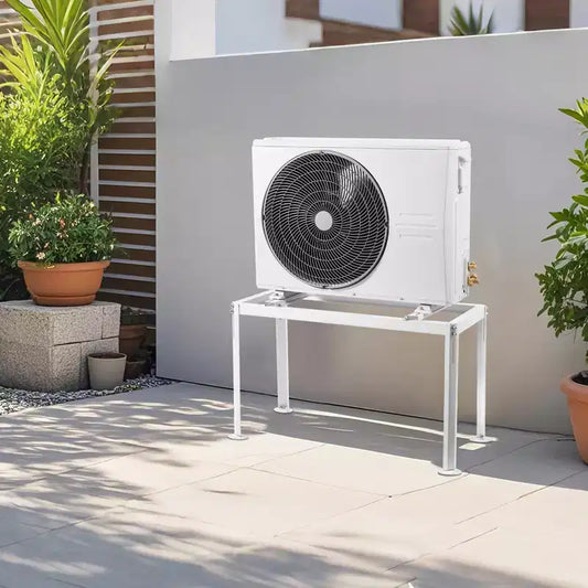 Support de sol VEVOR pour mini-split, support réglable anti-vibration pour climatiseur sans conduit et pompe à chaleur de 9000-36000 BTU, blanc