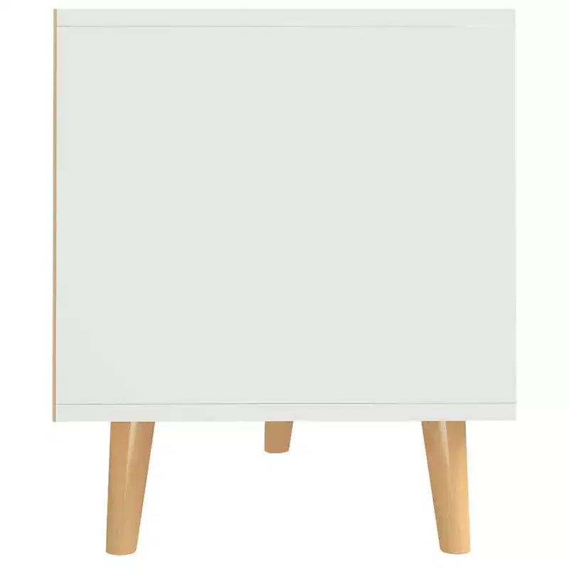 vidaXL Meuble TV Blanc et chêne Sonoma Bois d'ingénierie Meuble TV moyen