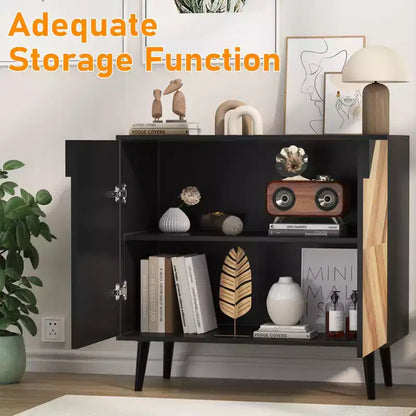 Meuble de Rangement en Bois, Buffet Autonome avec Rangement, Meubles d'Appoint pour Salon, Salle à Manger,
