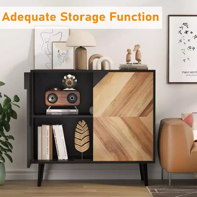 Meuble de Rangement en Bois, Buffet Autonome avec Rangement, Meubles d'Appoint pour Salon, Salle à Manger,