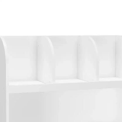 Bibliothèque pour enfants Whisen avec 4 compartiments, étagère de rangement, présentoir de rangement, étagère, organiseur de jouets - Blanc