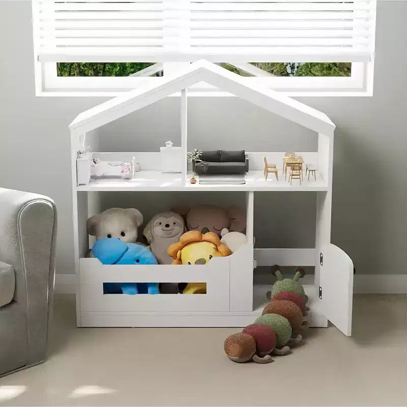 GustoWave Étagère à Livres Polyvalente à 3 Niveaux pour Enfants avec Lumière à Détecteur de Mouvement - Organiseur de Rangement de Jouets en Bois avec Dispositif Anti-basculement