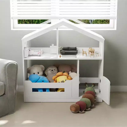 GustoWave Étagère à Livres Polyvalente à 3 Niveaux pour Enfants avec Lumière à Détecteur de Mouvement - Organiseur de Rangement de Jouets en Bois avec Dispositif Anti-basculement
