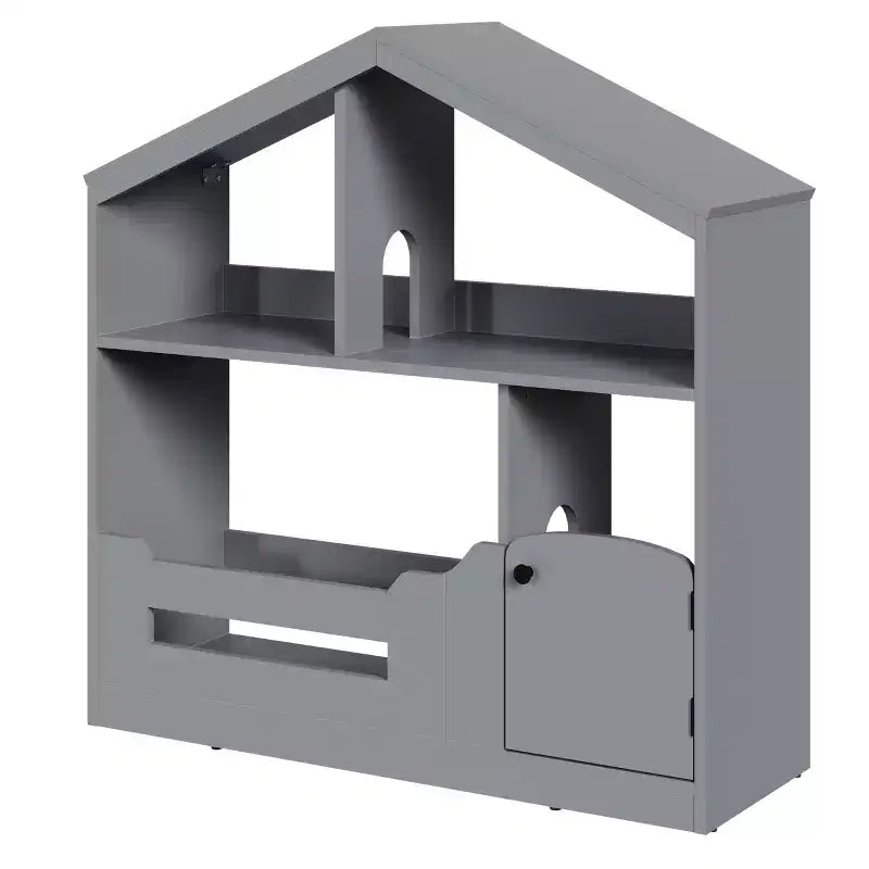 GustoWave Étagère à Livres Polyvalente à 3 Niveaux pour Enfants avec Lumière à Détecteur de Mouvement - Organiseur de Rangement de Jouets en Bois avec Dispositif Anti-basculement