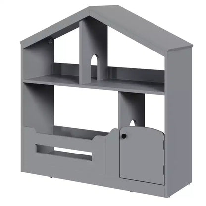 GustoWave Étagère à Livres Polyvalente à 3 Niveaux pour Enfants avec Lumière à Détecteur de Mouvement - Organiseur de Rangement de Jouets en Bois avec Dispositif Anti-basculement
