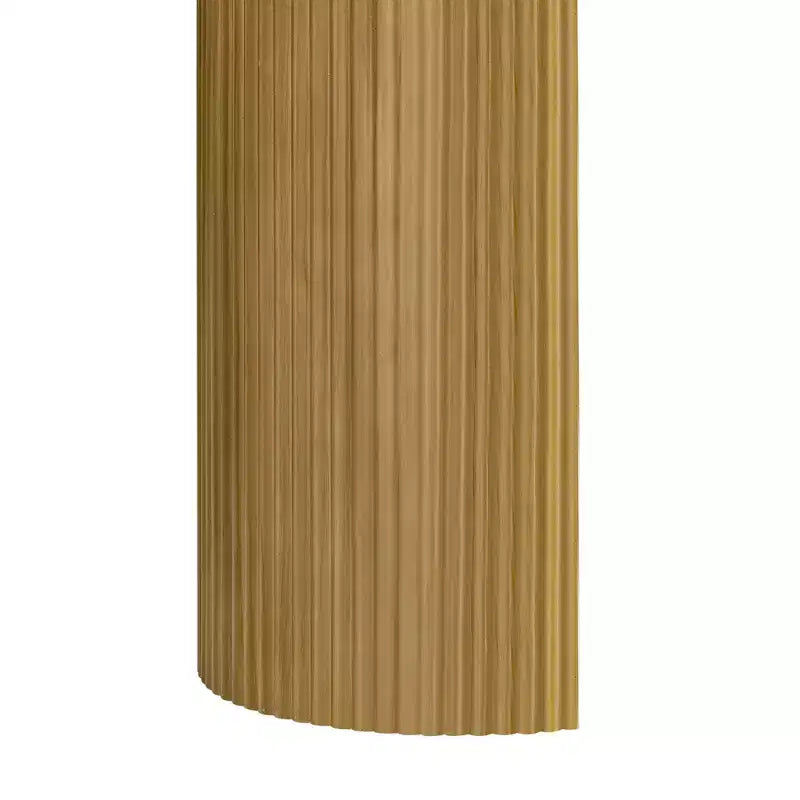 Console moderne cannelée Table de canapé incurvée Table d'entrée étroite avec rayures verticales pour couloir, entrée, salon