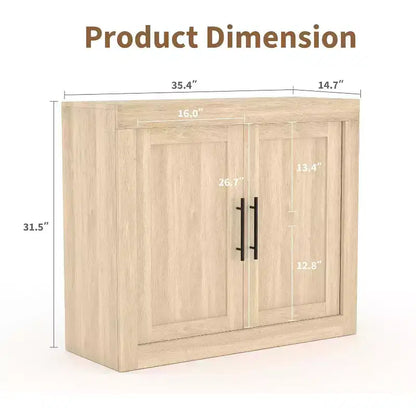 Buffet bas Acekool 70.8 avec 4 portes, bahut de rangement moderne style ferme