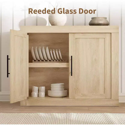 Buffet bas Acekool 70.8 avec 4 portes, bahut de rangement moderne style ferme
