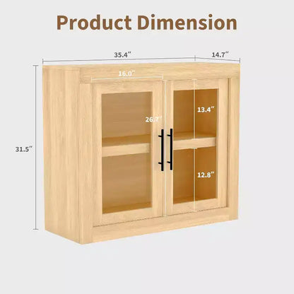 Buffet bas Acekool 70.8 avec 4 portes, bahut de rangement moderne style ferme