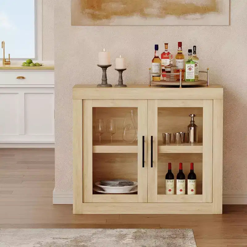 Buffet bas Acekool 70.8 avec 4 portes, bahut de rangement moderne style ferme
