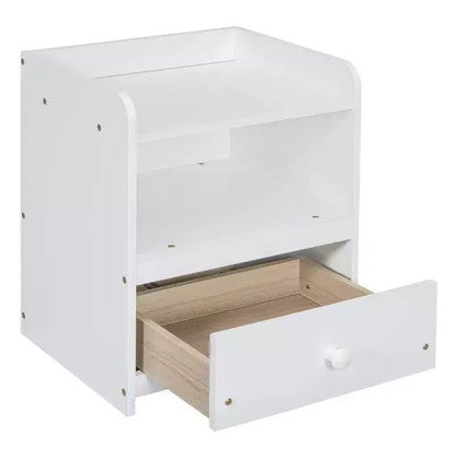 Cadre de lit double avec ports USB et bureau, lit plateforme en bois avec table de chevet et 2 tiroirs, lit double avec tête de lit bibliothèque