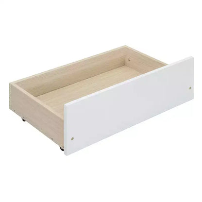 Cadre de lit double avec ports USB et bureau, lit plateforme en bois avec table de chevet et 2 tiroirs, lit double avec tête de lit bibliothèque