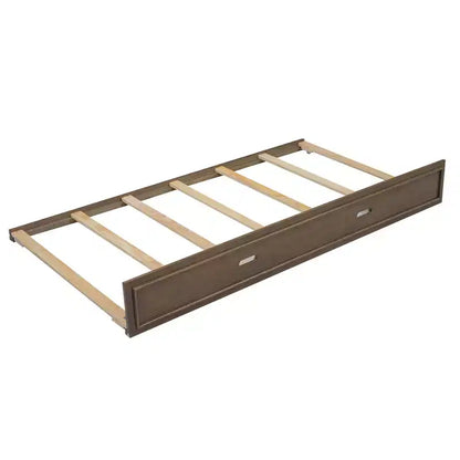 Cadre de lit de repos en bois pleine grandeur avec rangement, lit de repos avec lit gigogne et étagères de rangement, lit de repos d'angle en forme de L avec lumière et portes coulissantes