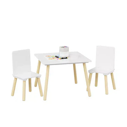Ensemble Table et 2 Chaises pour Enfants, Bureau Polyvalent pour Tout-Petits pour Étudier, Jouer et Dîner, Meubles Sûrs pour Enfants pour la Maison, la Salle de Jeux ou la Chambre