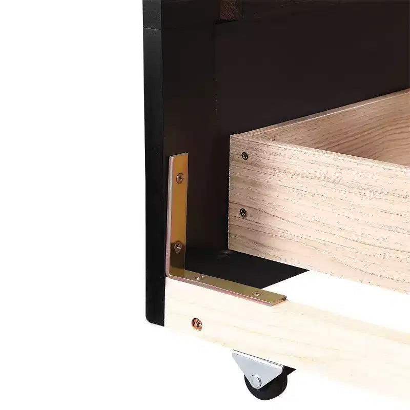 Lit de repos double en bois avec lit gigogne double et deux tiroirs de rangement, cadre de lit extensible, canapé-lit pour chambre à coucher et salon