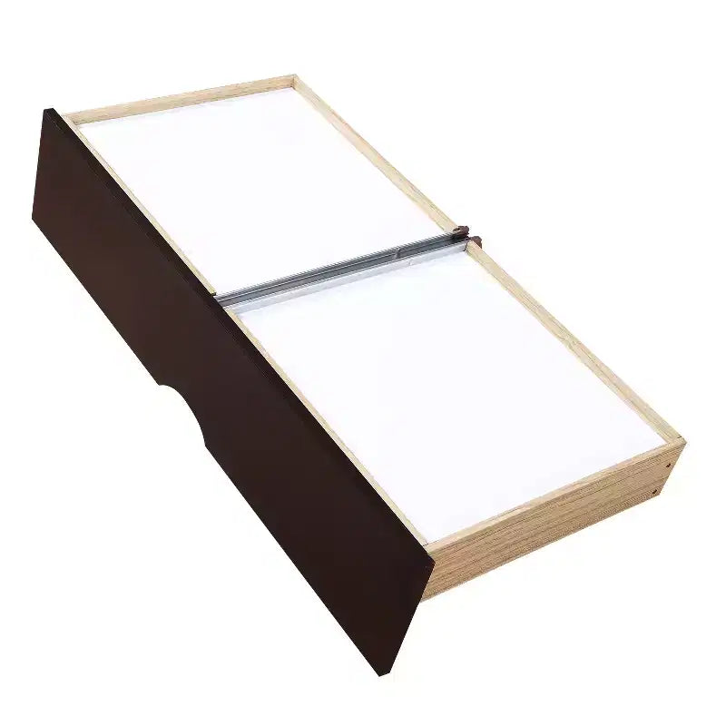 Lit de repos double en bois avec lit gigogne double et deux tiroirs de rangement, cadre de lit extensible, canapé-lit pour chambre à coucher et salon