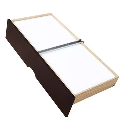 Lit de repos double en bois avec lit gigogne double et deux tiroirs de rangement, cadre de lit extensible, canapé-lit pour chambre à coucher et salon