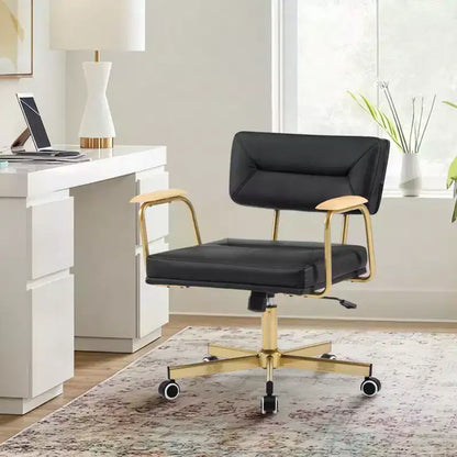 Chaise de bureau Furniliving, rembourrage confortable, style moderne avec roulettes pivotantes à 300° pour bureau/étude/coiffeuse/maison
