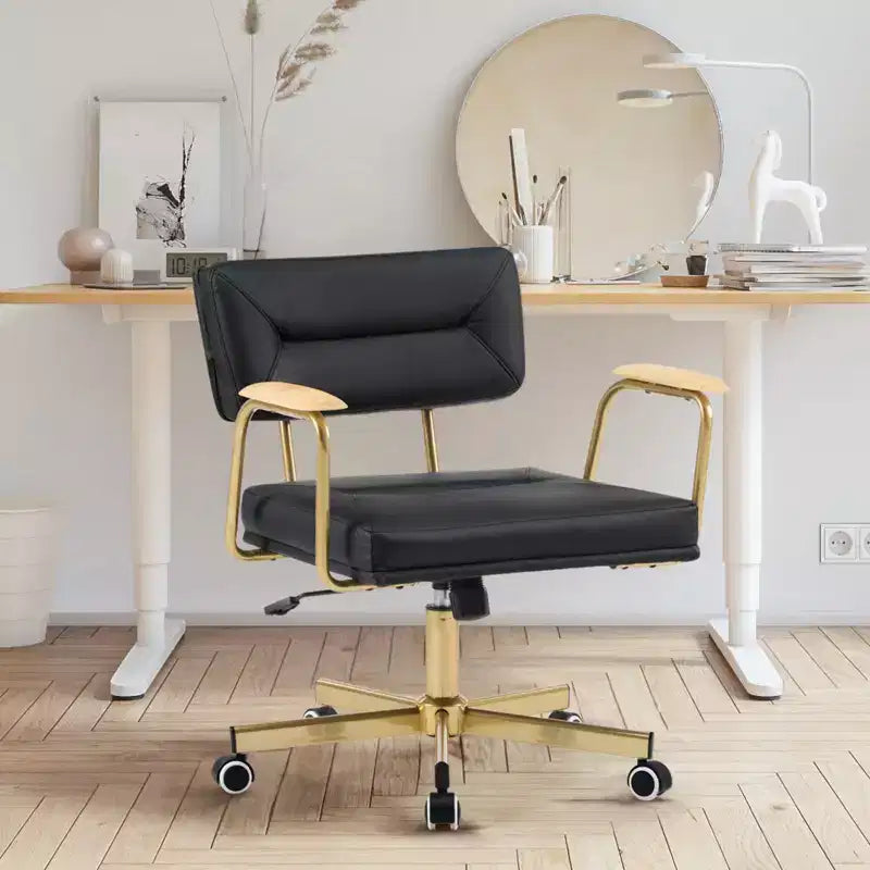 Chaise de bureau Furniliving, rembourrage confortable, style moderne avec roulettes pivotantes à 300° pour bureau/étude/coiffeuse/maison