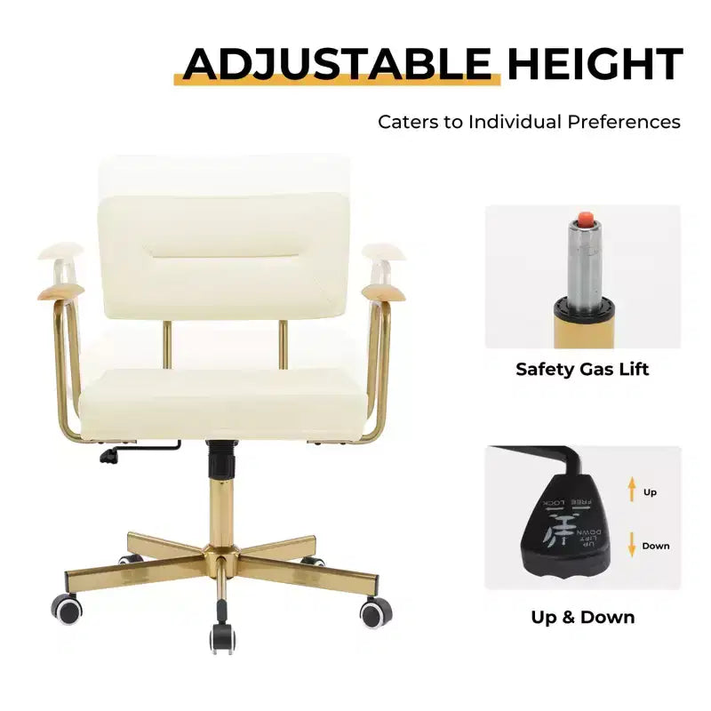 Chaise de bureau Furniliving, rembourrage confortable, style moderne avec roulettes pivotantes à 300° pour bureau/étude/coiffeuse/maison