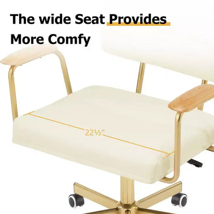 Chaise de bureau Furniliving, rembourrage confortable, style moderne avec roulettes pivotantes à 300° pour bureau/étude/coiffeuse/maison
